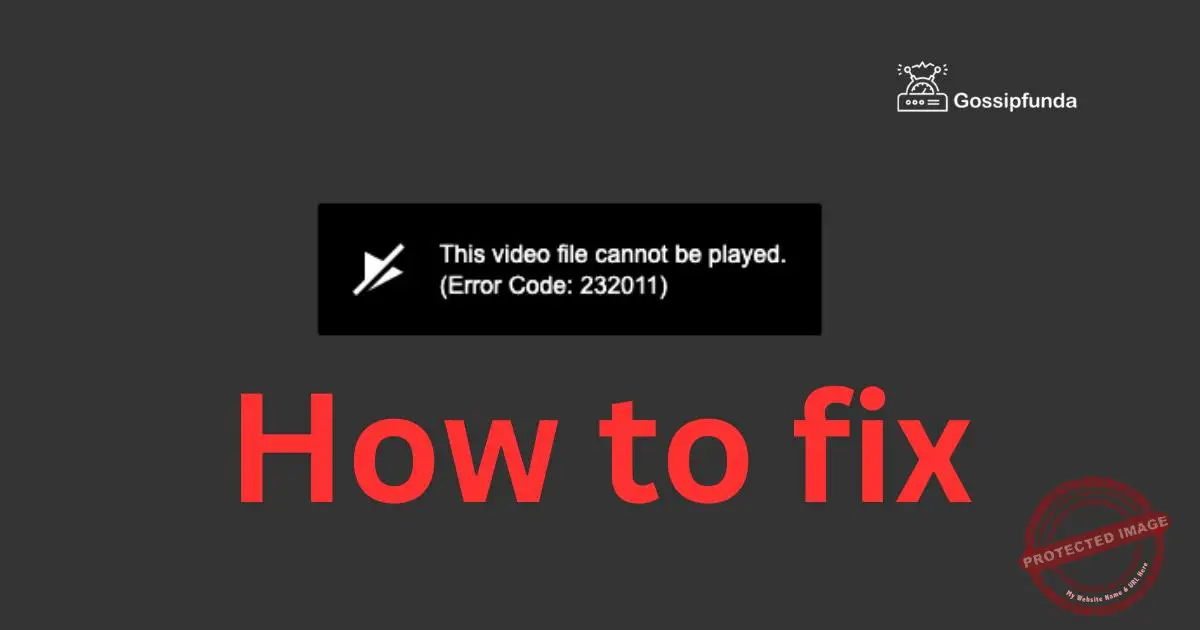 This video cannot be played