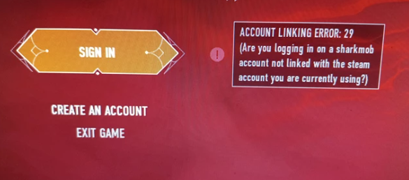 Bloodhunt Account Error 29