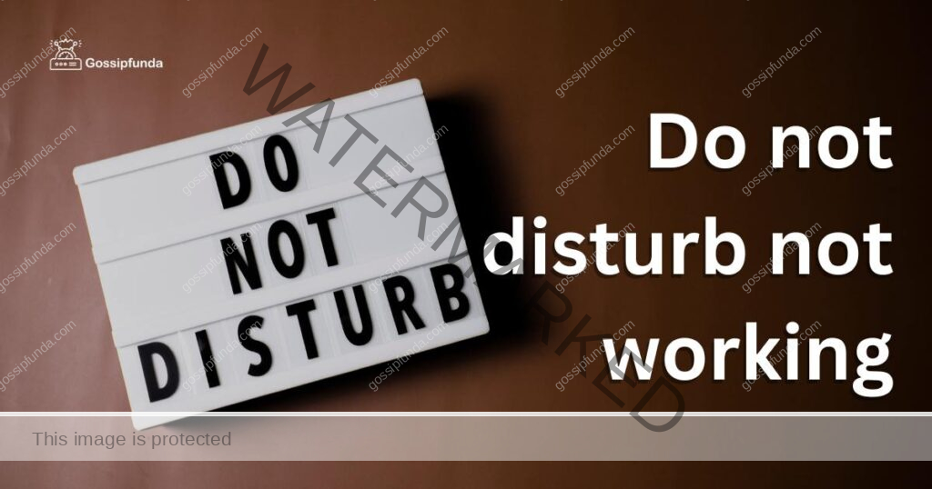 Do not disturb not working