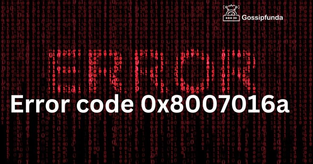 Error code 0x8007016a