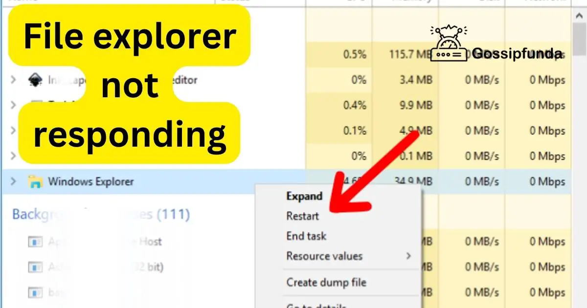 File explorer not responding Gossipfunda