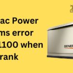 Generac Power Systems error code 1100 when Overcrank