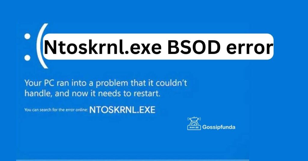 Ntoskrnl.exe BSOD error