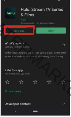 Reinstall the Hulu App