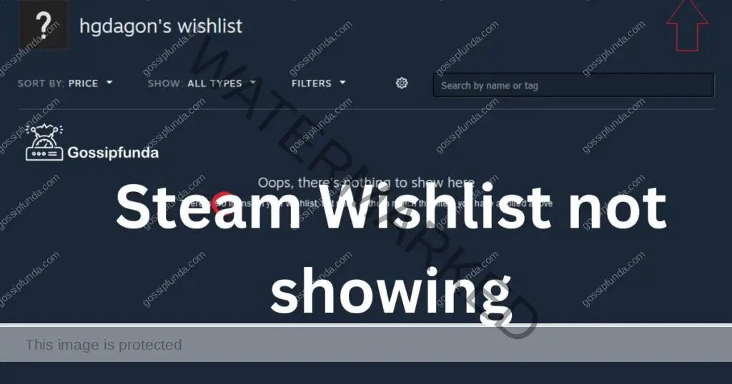 Steam Wishlist not showing