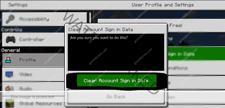 Clear Account Sign-in Data