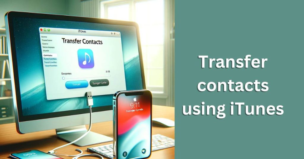 Transfer contacts using iTunes