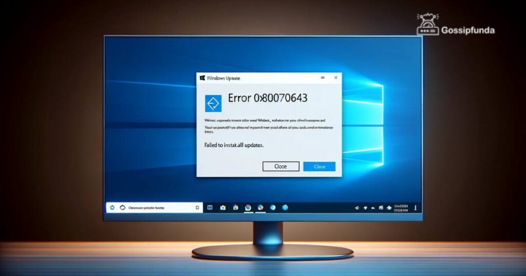 Windows update error 0x80070643