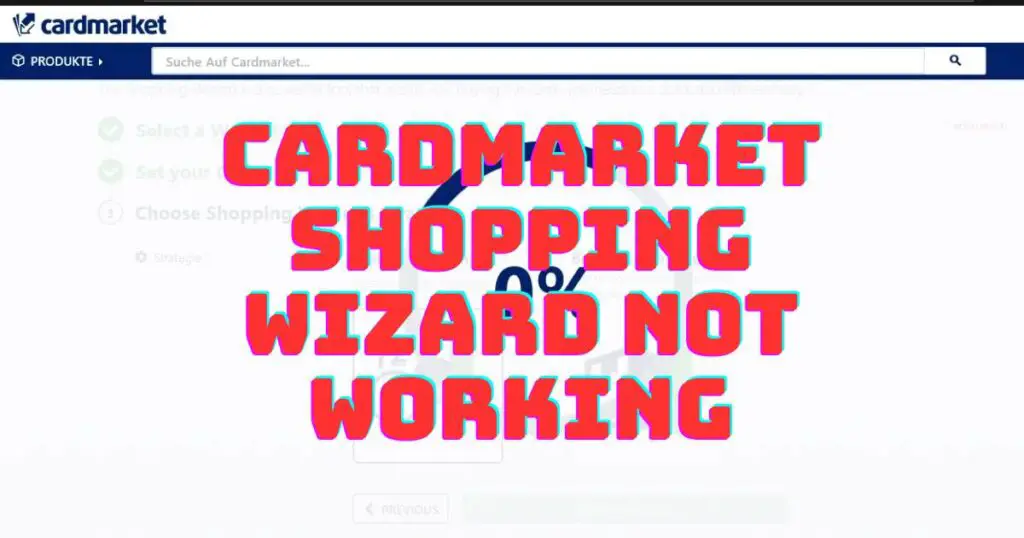 cardmarket shopping wizard not working