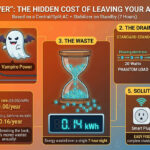Infographic showing electricity cost of AC stabilizer on standby in USA.