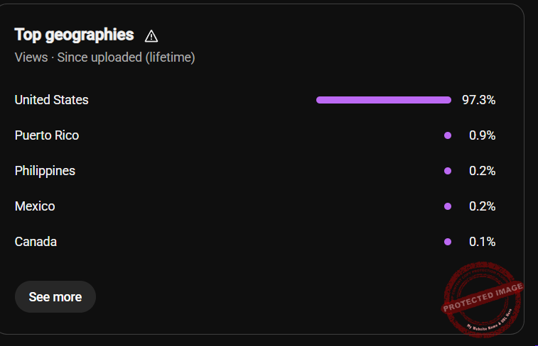 97.3% of the Views Came From the United States