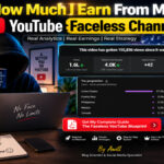 YouTube faceless channel earning $1,521 from 155,836 views with 97.3% US audience